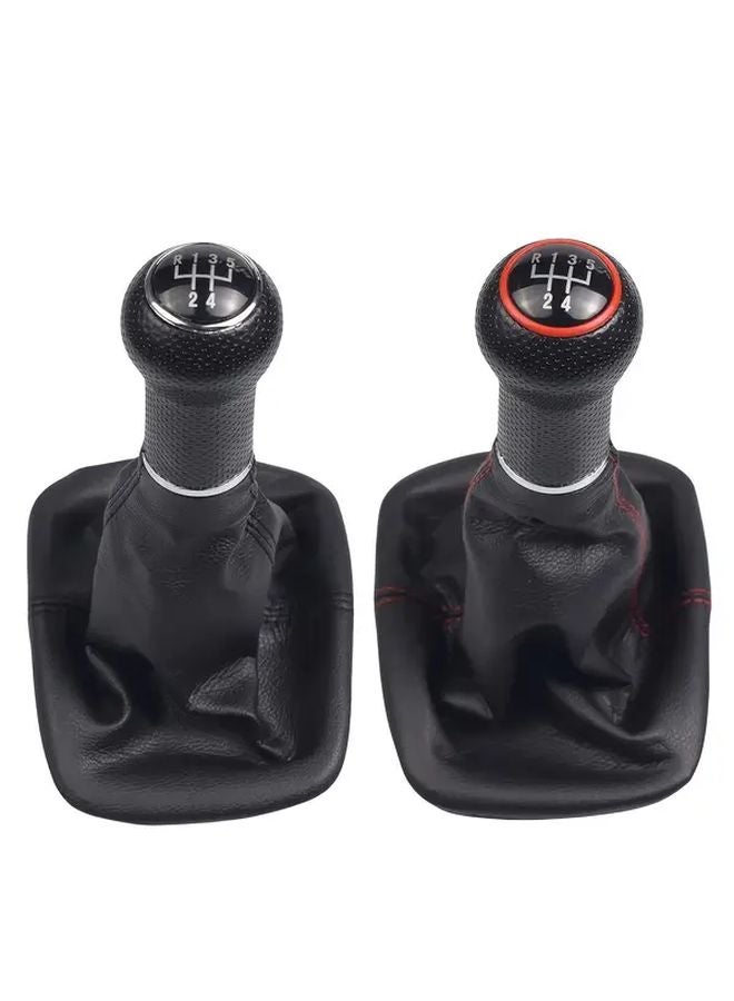 Red 5 Speed Manual Transmission Gear Shift Knob Gaiter For Volkswagen Golf Passat Lupo - Image 5